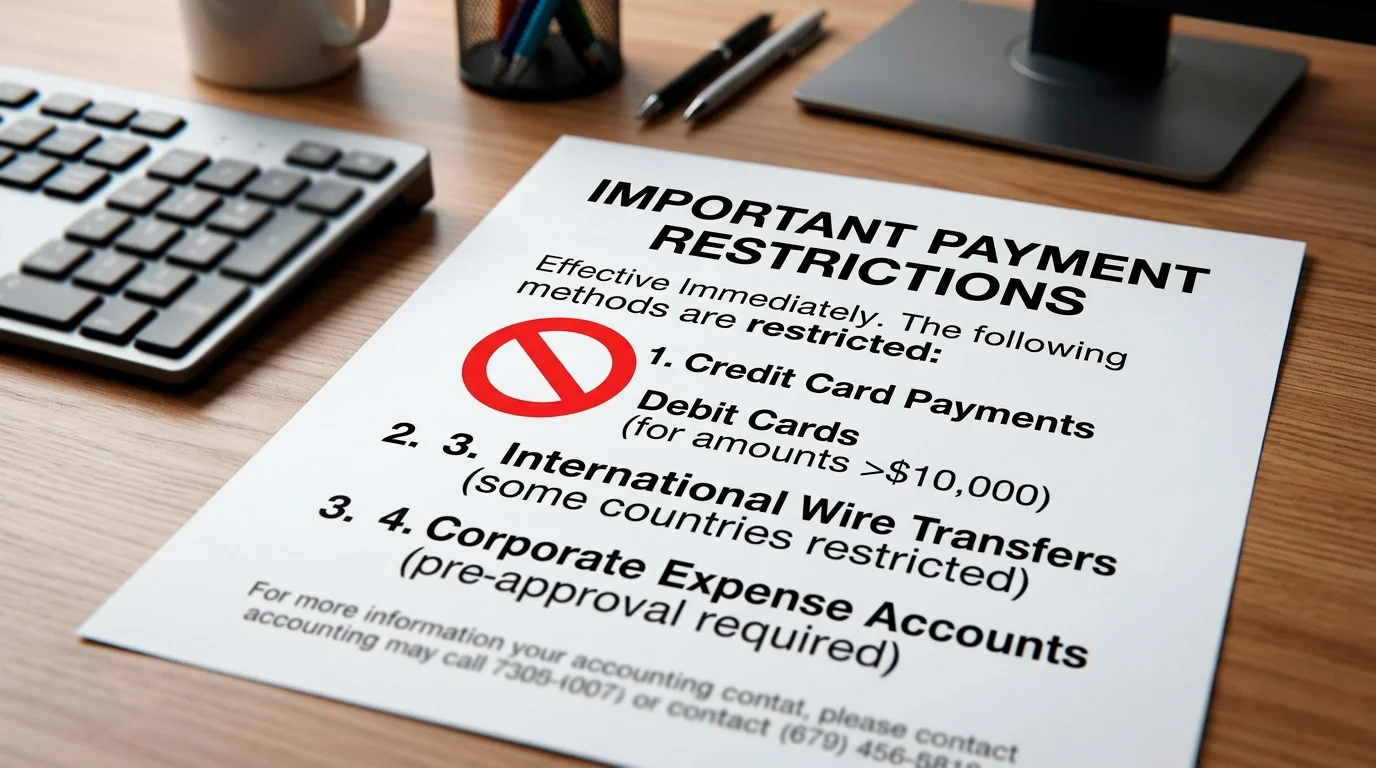 Informational notice about the UK credit card gambling ban introduced in 2020
