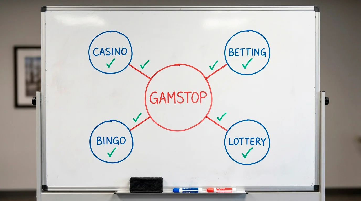 Map showing GAMSTOP's coverage across all UKGC-licensed online gambling operators