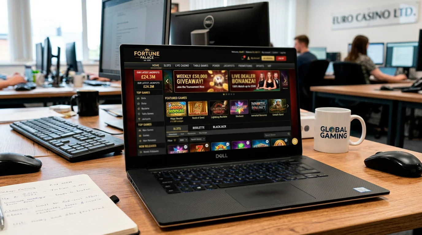 Established casino platform interface showing comprehensive game management