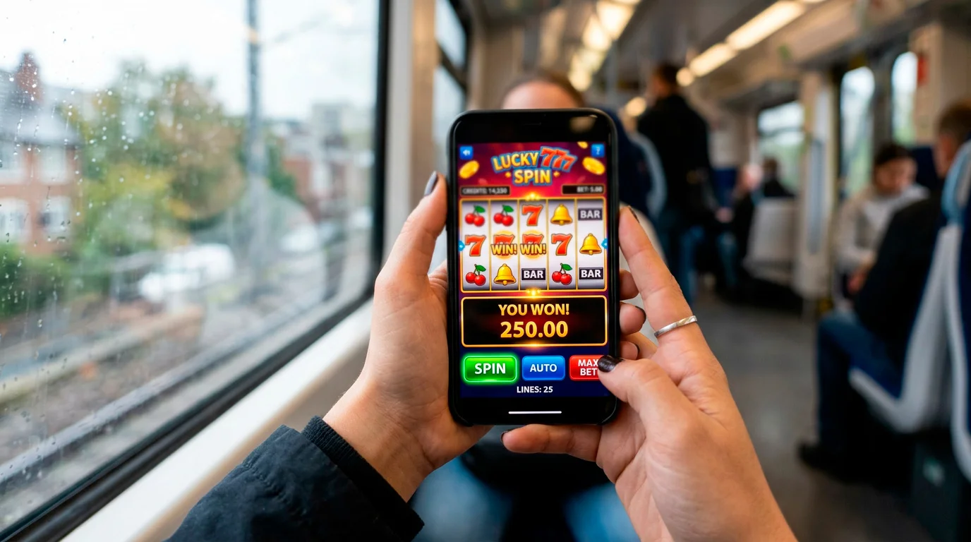 Mobile casino gaming on smartphone at UK licensed operators with optimised interfaces