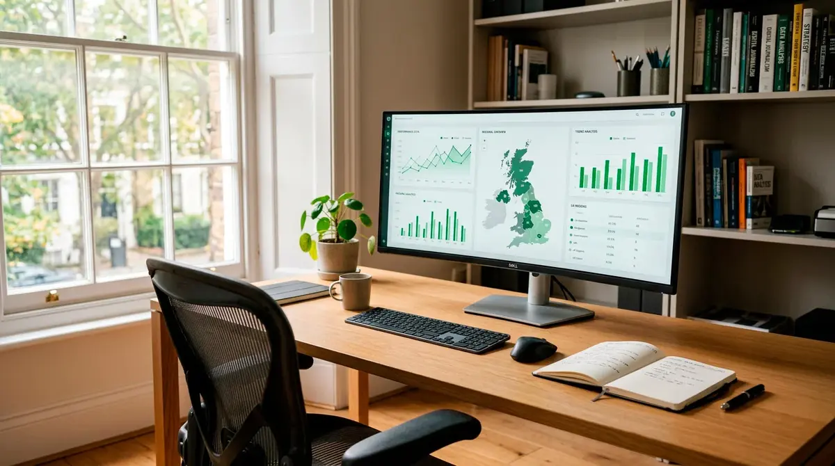 Analytical overview of the UK online casino market in 2026 showing regulatory data and market trends