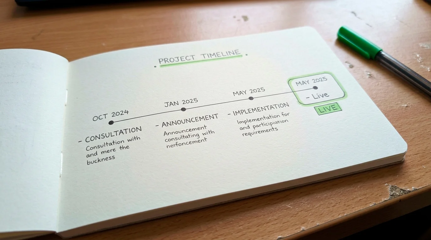 Timeline showing when UK online slot stake limits were introduced and implemented