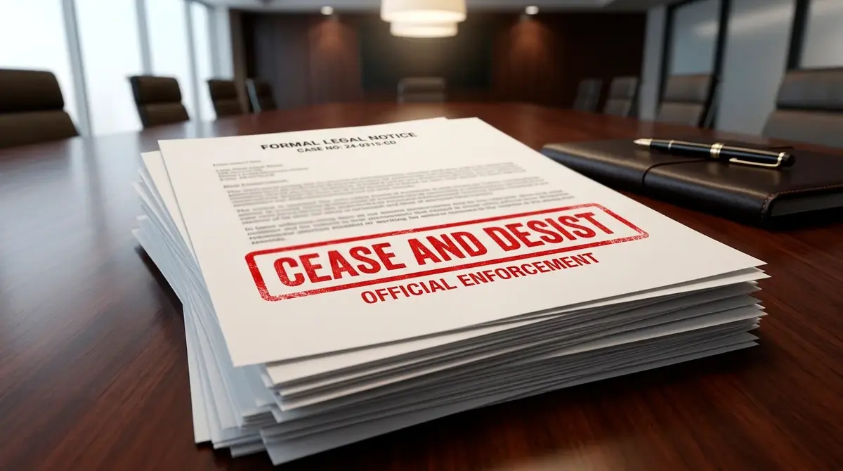 UKGC enforcement record showing cease-and-desist actions and URL takedowns
